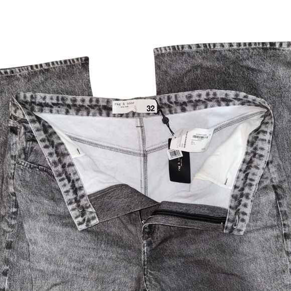 RAG & BONE Miramar Shea High Rise Full Relaxed Jeans in Raven size 32 NWT - Picture 6 of 11